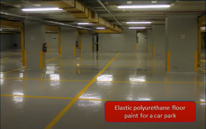 Ελαστικό χρώμα πατωμάτων πολυουρεθάνιου για έναν υπαίθριο σταθμό αυτοκινήτων